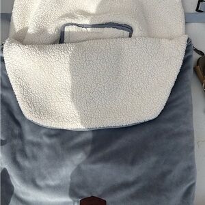 Cozy Gray and Cream Baby Car Seat Insert